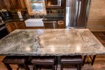 Custom made kitchen island with seating for 4